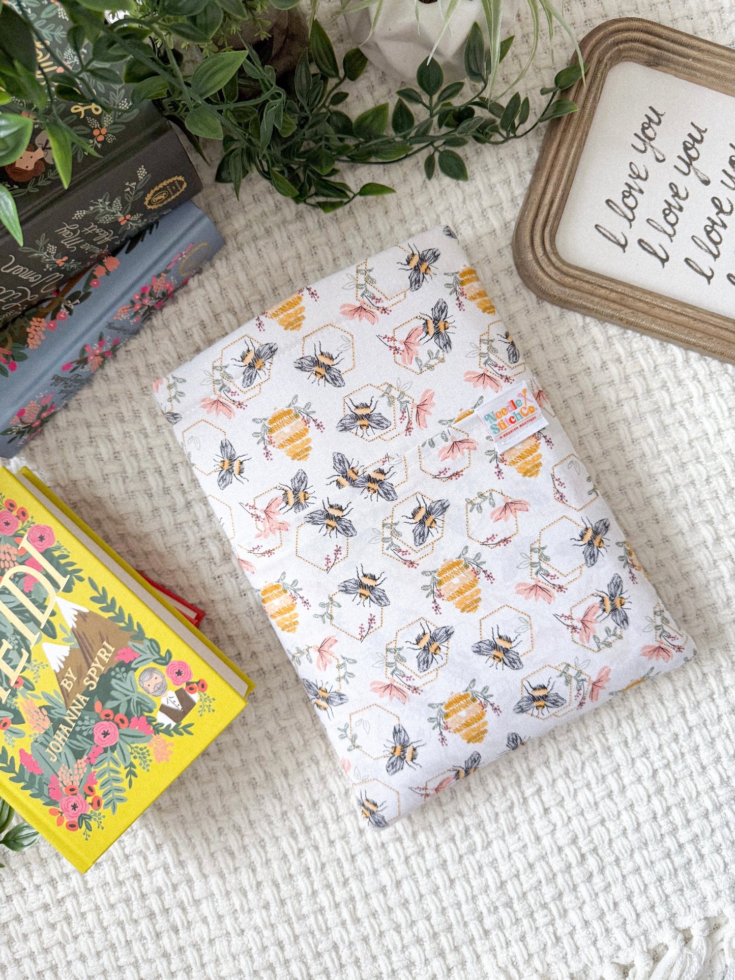Busy Beehive in Honeycomb