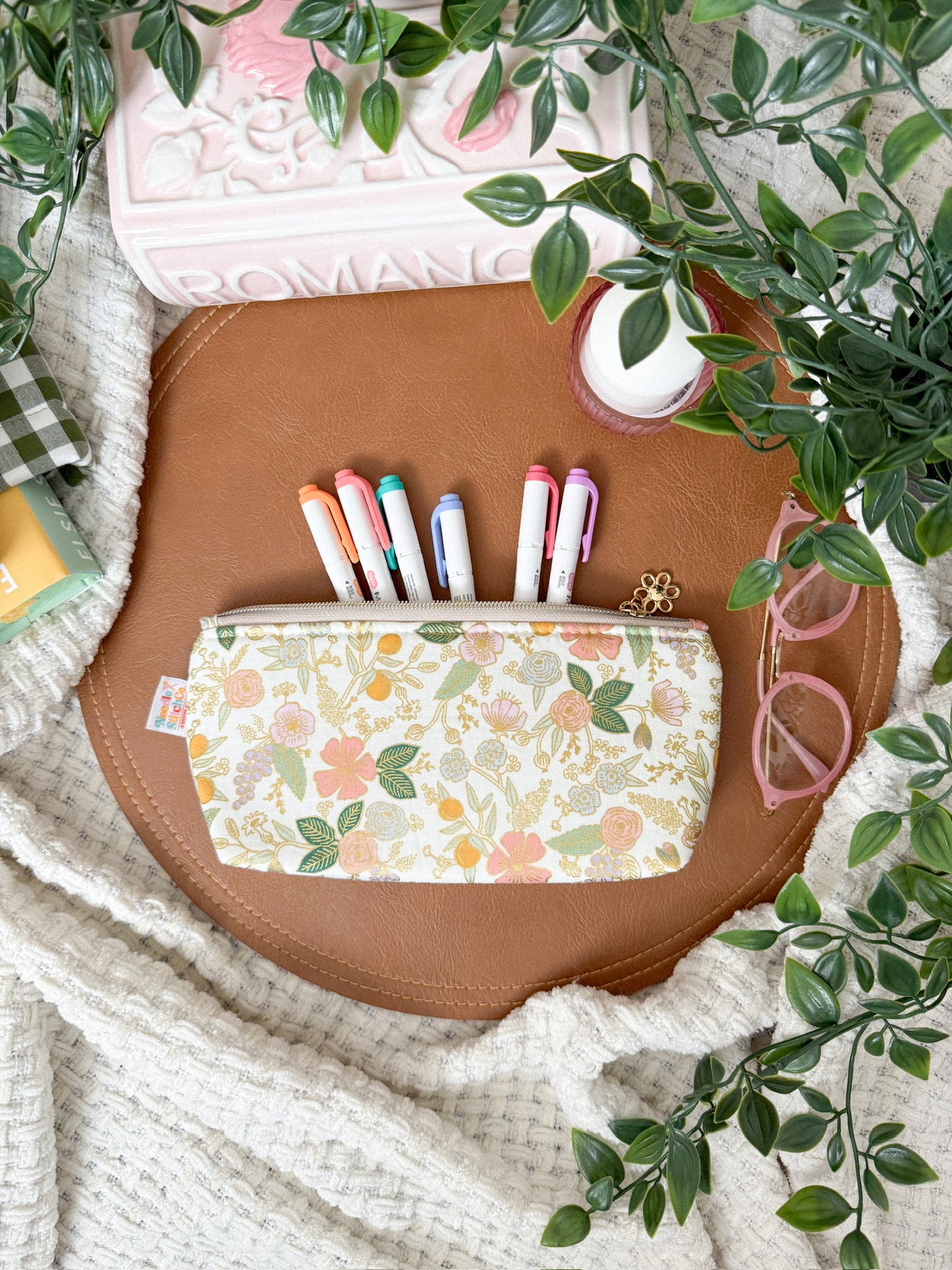 Colette in Cream Metallic Penny Pouch