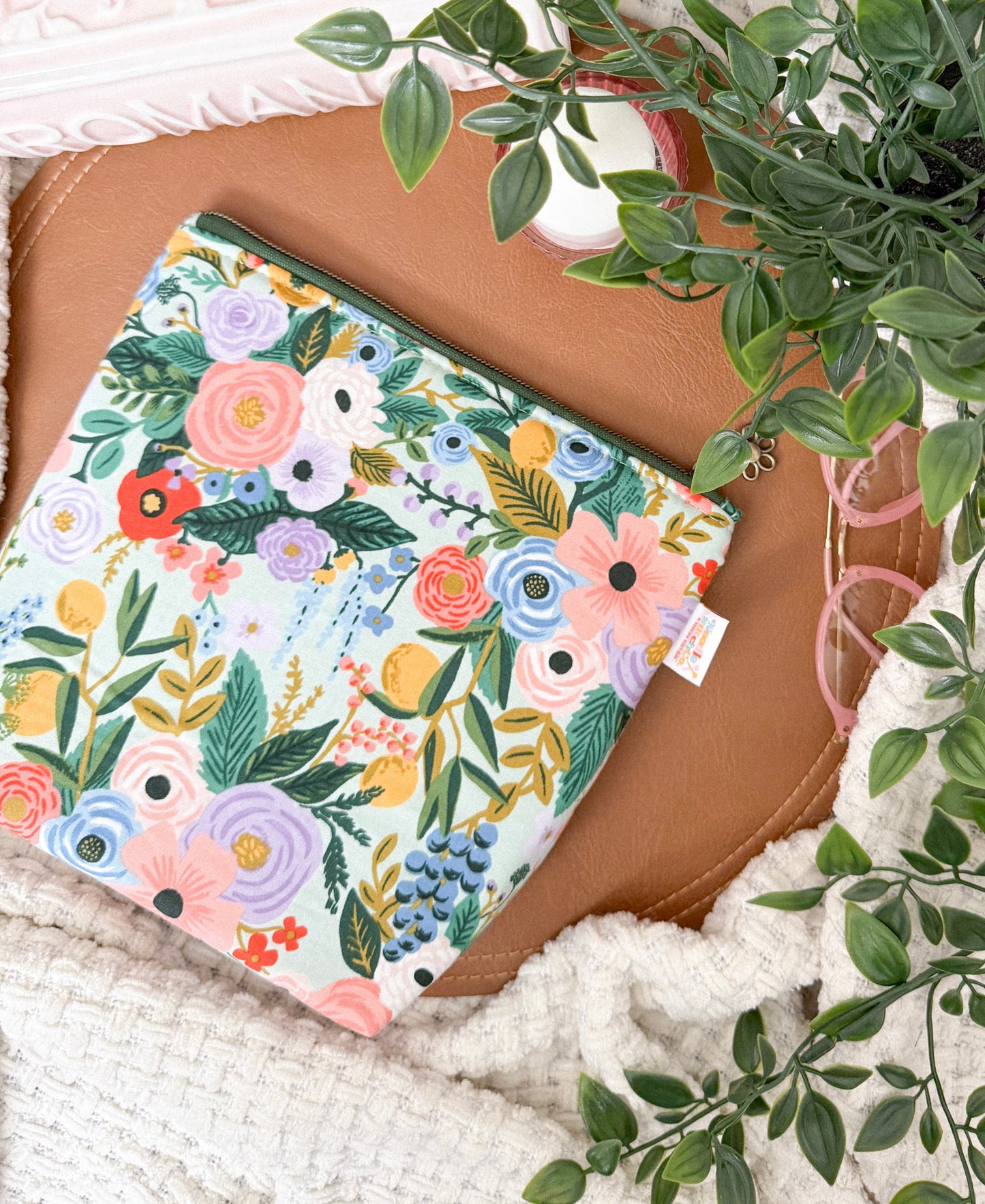 Garden Party in Mint Carry-All Pouch
