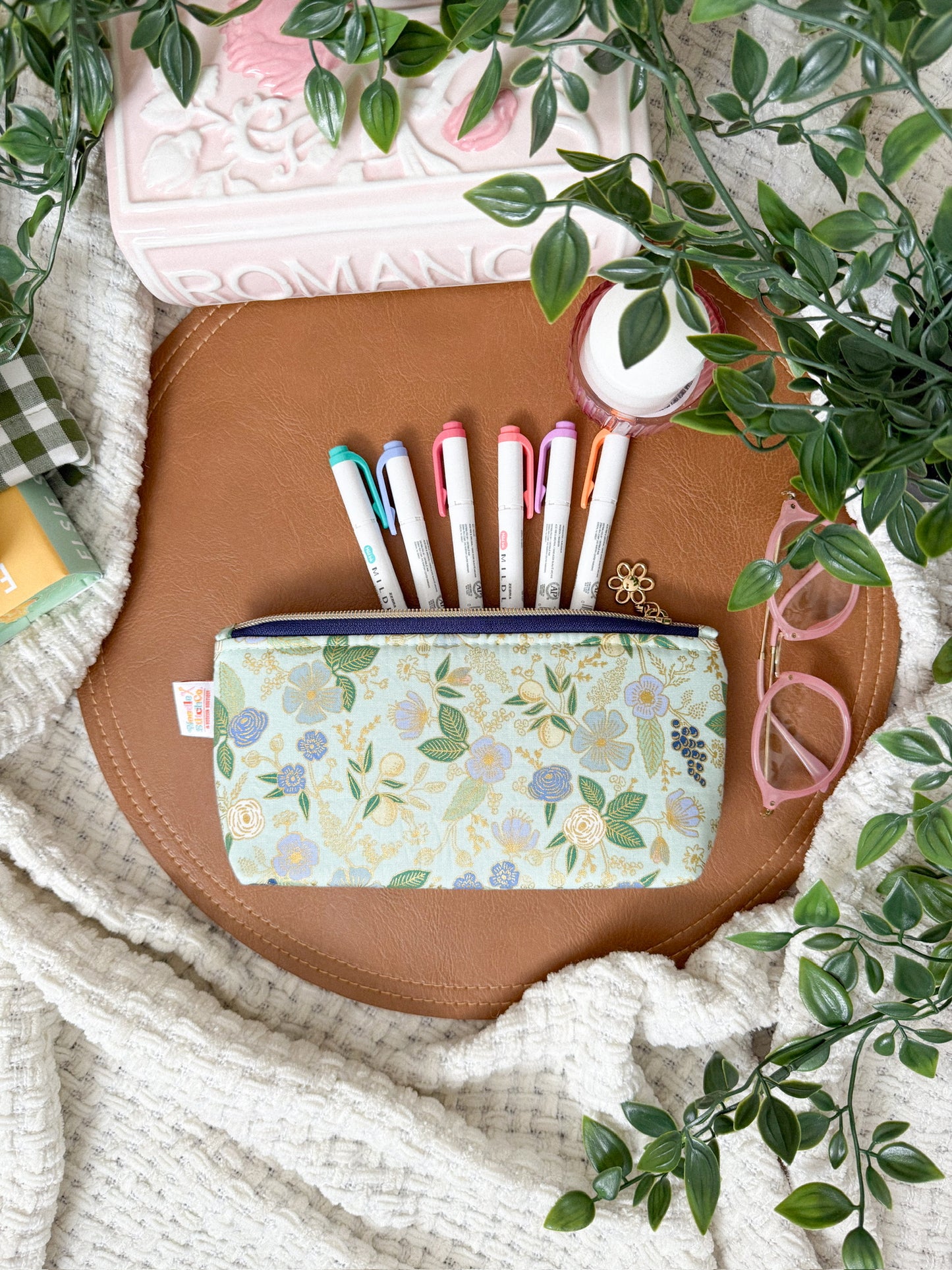 Colette in Mint Metallic Penny Pouch