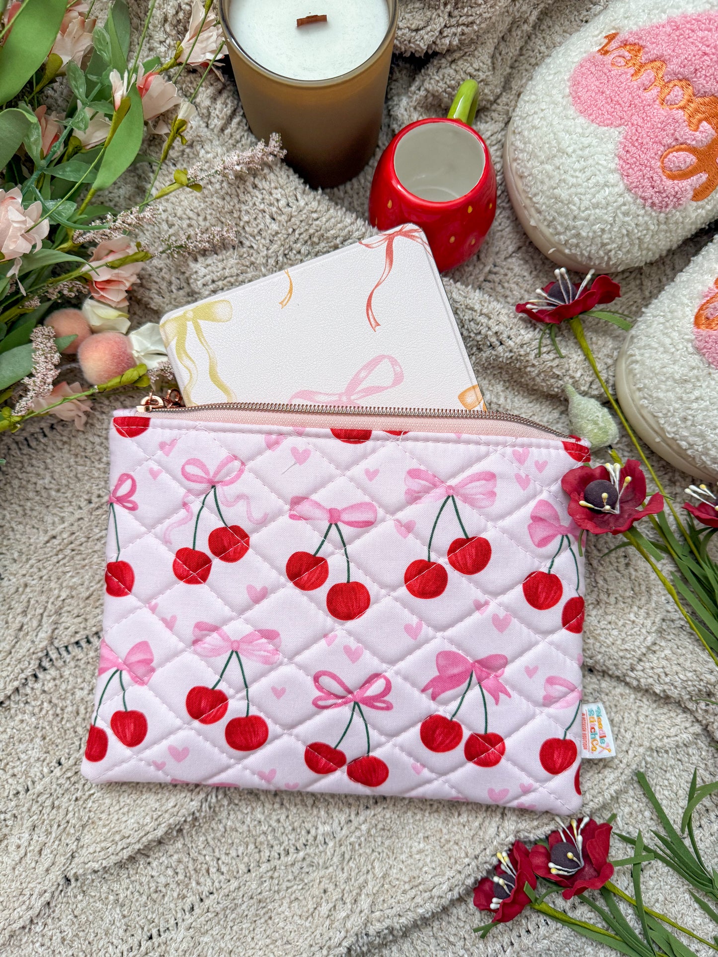 Cherries and Bows Pouch