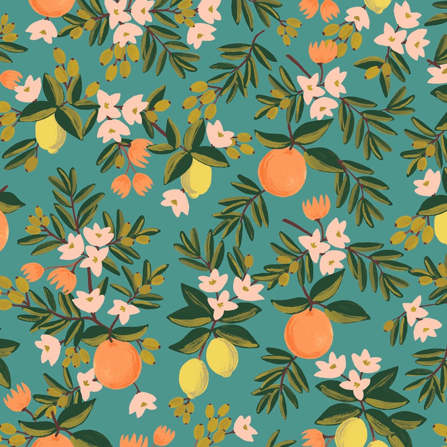 Citrus Floral Teal
