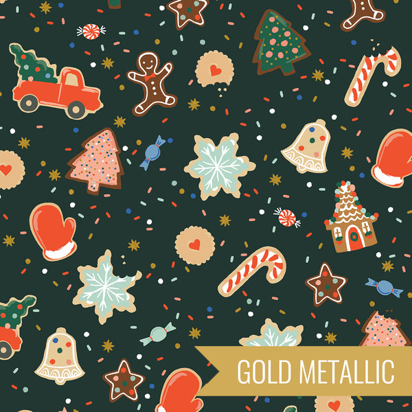 Christmas Cookies in Evergreen Metallic