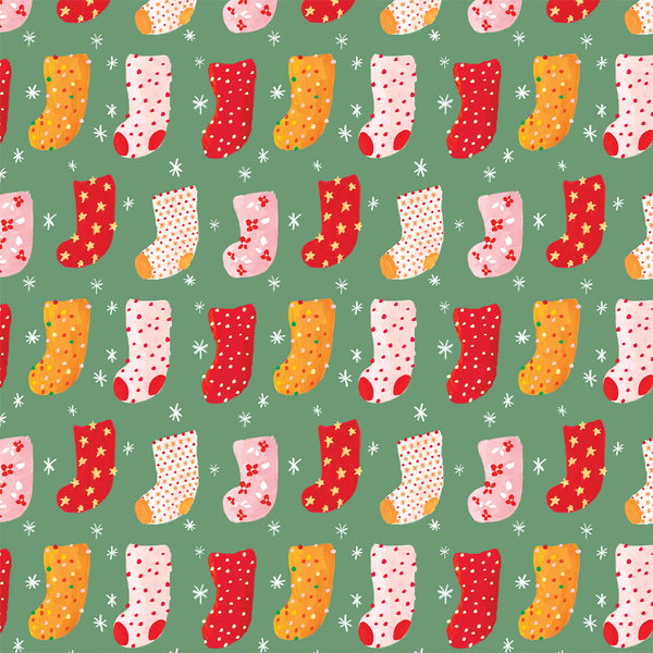 Jolly Stockings in Green Fir