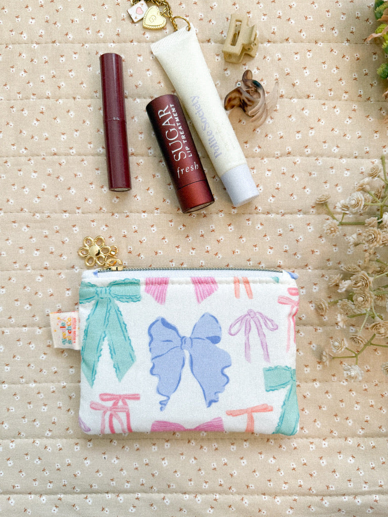 Pastel Bows Pixie Pouch