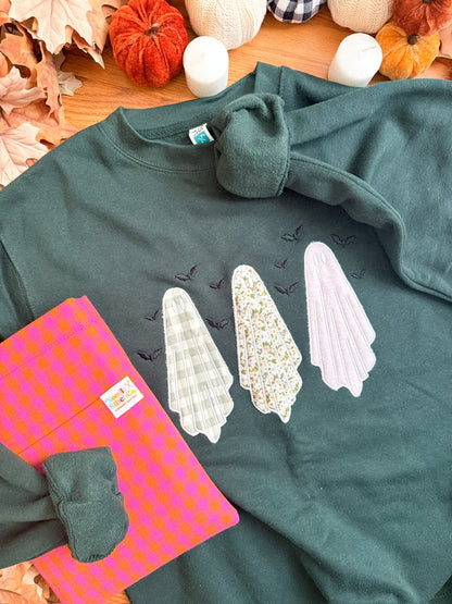 Limited Release - Appliqué Ghosties Embroidered Sweatshirt