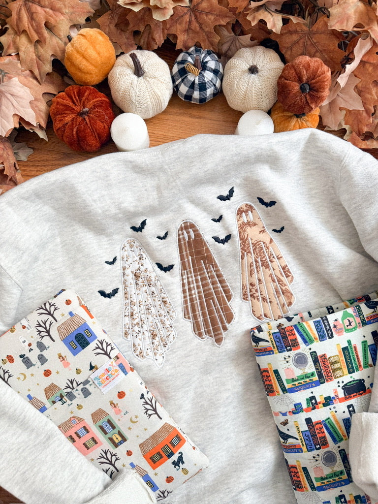 Limited Release - Appliqué Ghosties Embroidered Sweatshirt