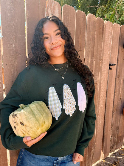 Limited Release - Appliqué Ghosties Embroidered Sweatshirt
