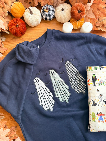 Limited Release - Appliqué Ghosties Embroidered Sweatshirt