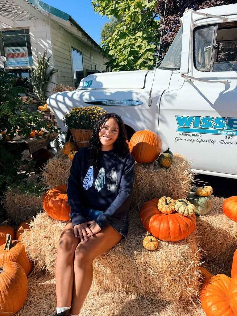 Limited Release - Appliqué Ghosties Embroidered Sweatshirt
