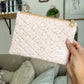 Ditsy Floral in Blush Quilted Pouch