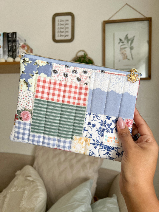 Magnolia Patchwork Quilted Pouch