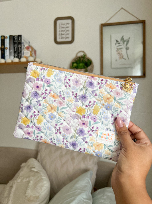 Floral Dreams Quilted Pouch