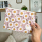 Dusty Rose Daisy Quilted Pouch
