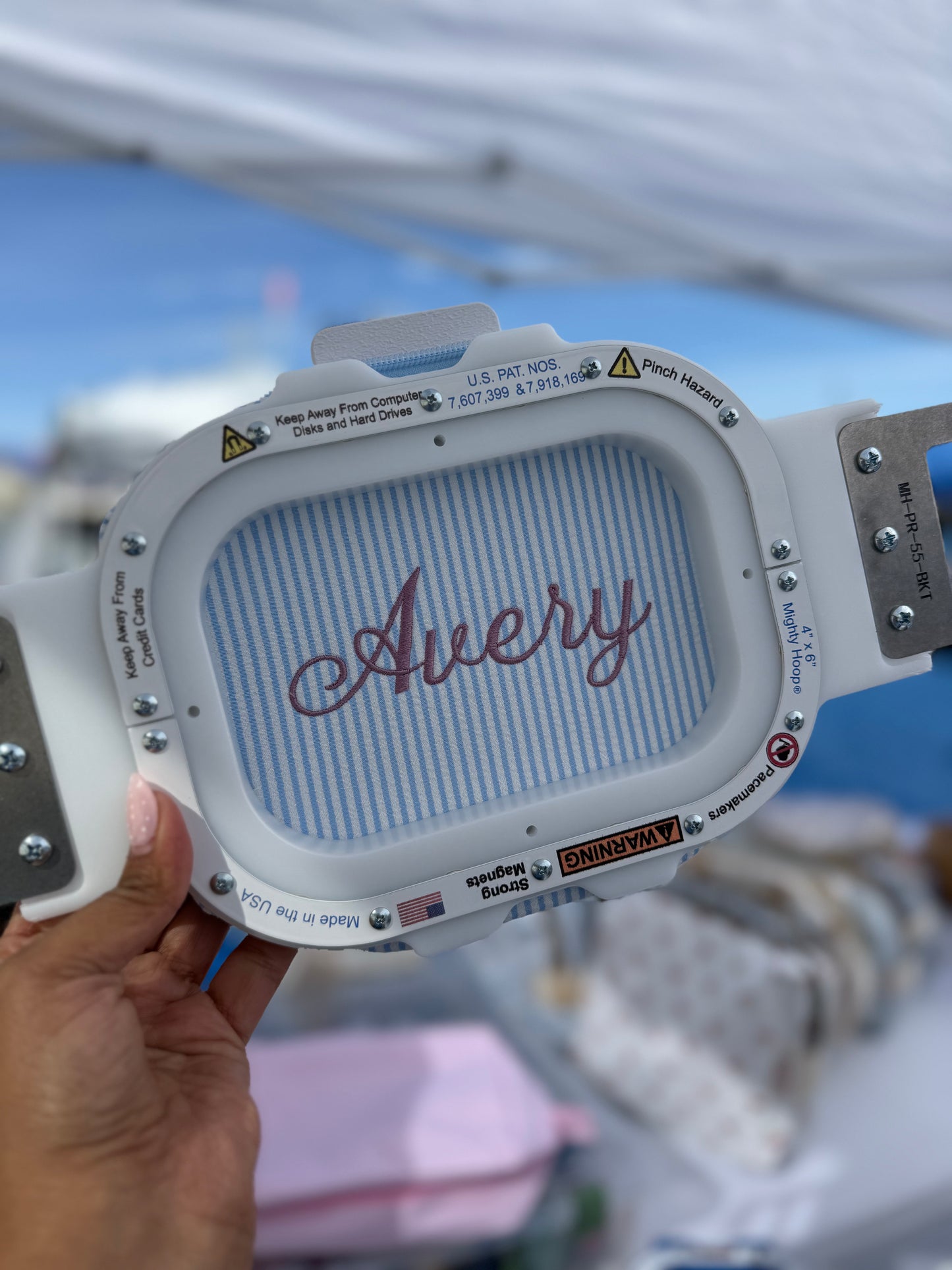 Embroidered Boxy Pouch