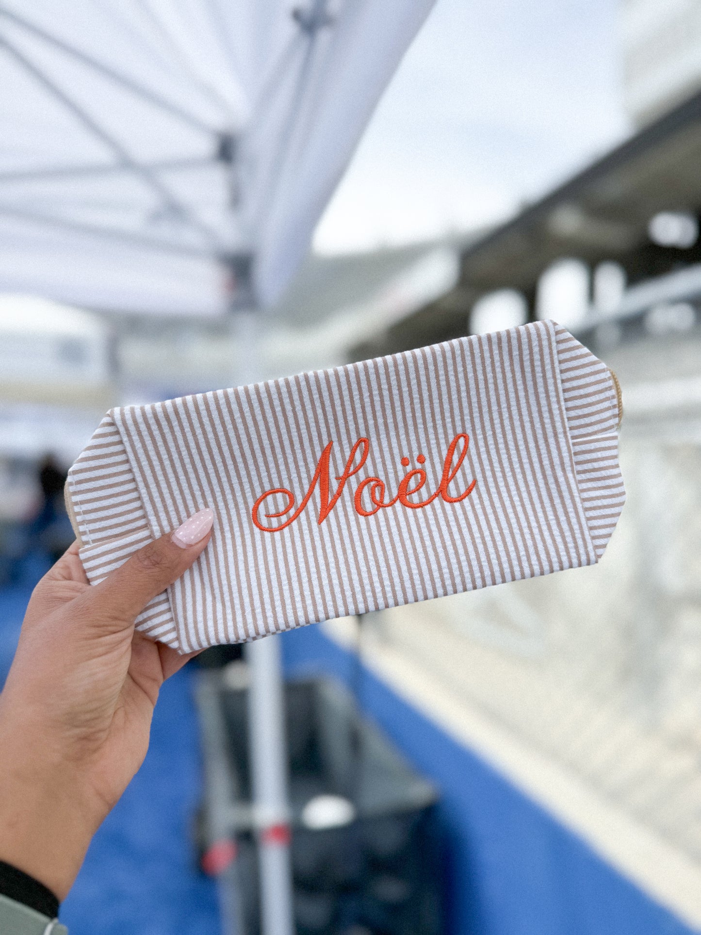 Embroidered Boxy Pouch