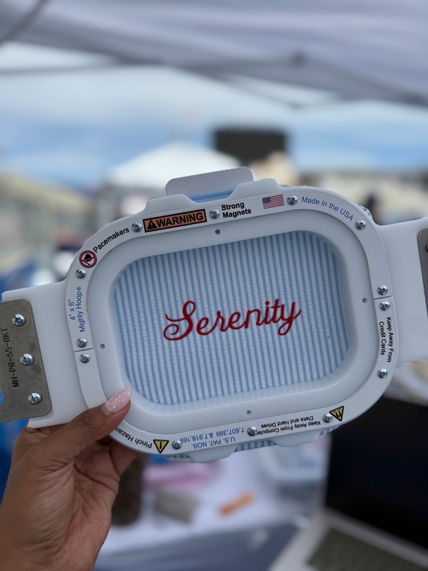 Embroidered Boxy Pouch