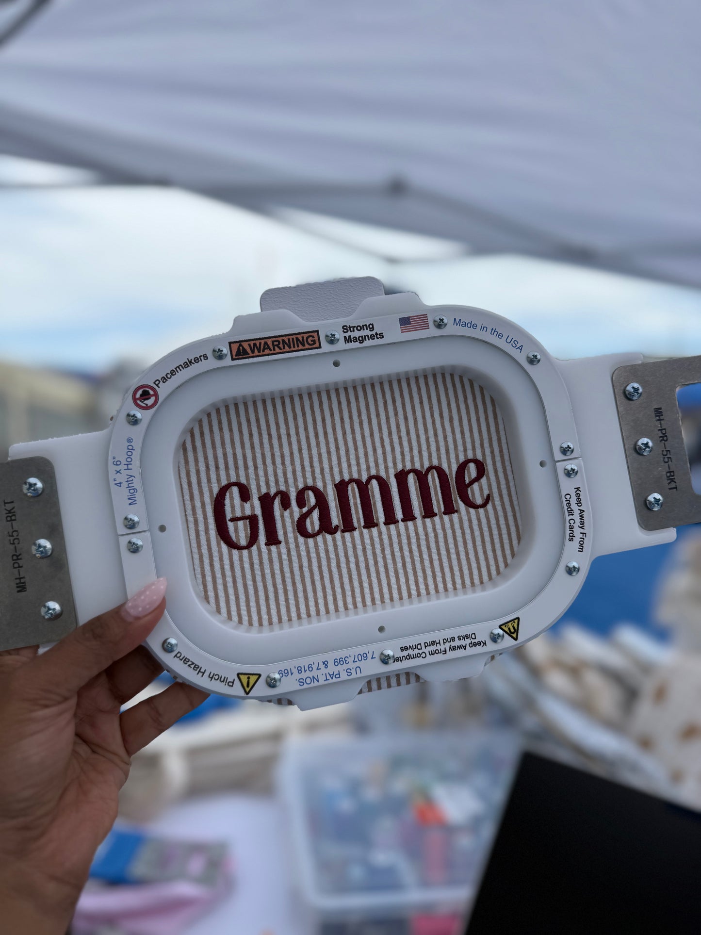 Embroidered Boxy Pouch